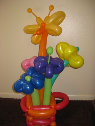 bunch of flower balloons