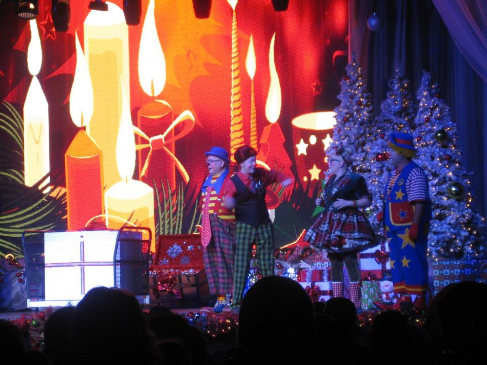 Clowns in the Holiday Circus performance