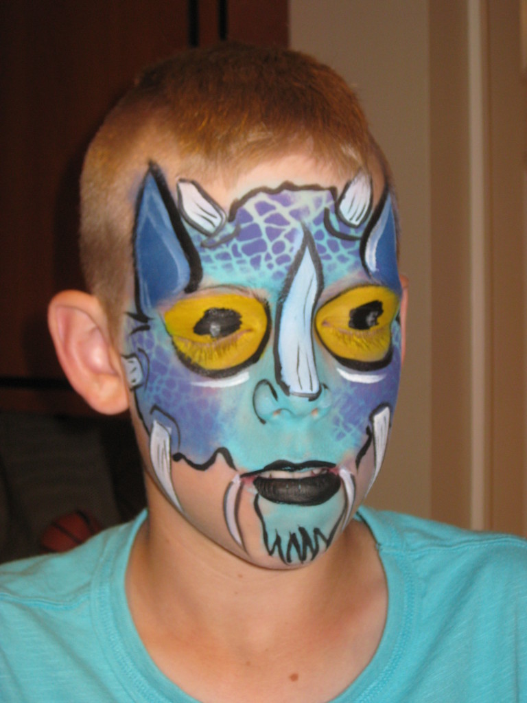 Blue Dragon Face Painting