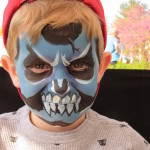 Boy with his face painted