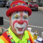 Mike as a clown at the Friday Night Concerts in South Riding