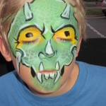 Boy with a dragon design at the Friday Night Concerts in South Riding