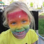Face painting at the Friday Night Concerts in South Riding