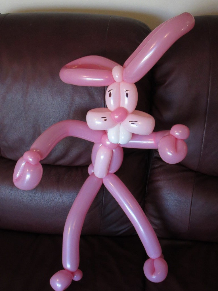 Pink rabbit balloon