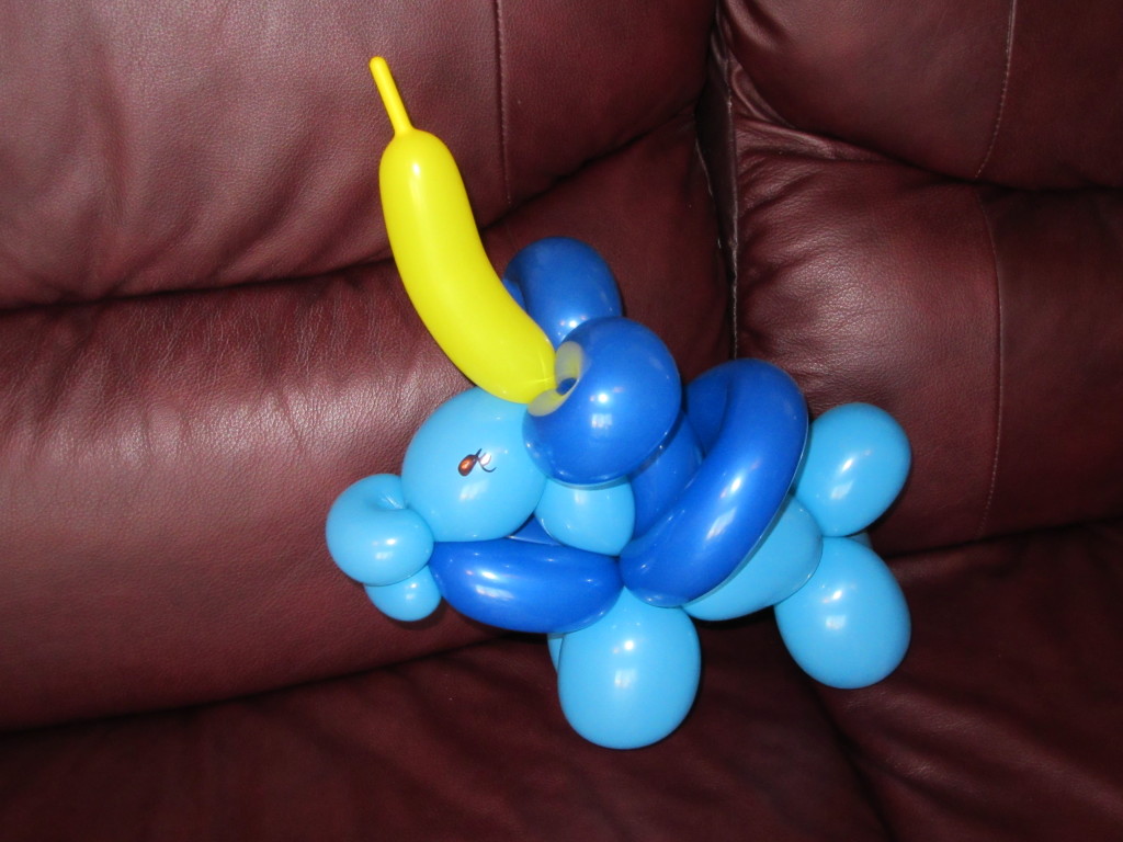 Blue unicorn balloon