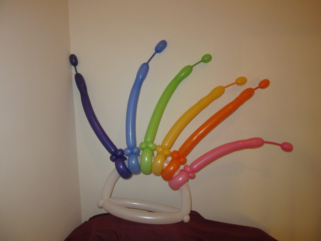 Rainbow hat balloon